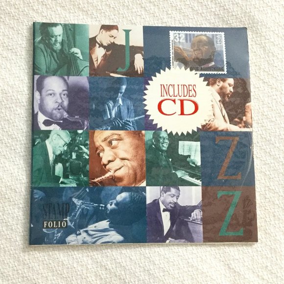Jazz USPS Stamp Folio with CD Sealed 1995 NEW Vintage - Picture 1 of 3